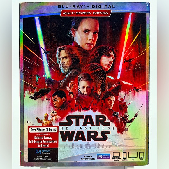 New. Star Wars: The Last Jedi Blu-Ray + Digital - Picture 1 of 5